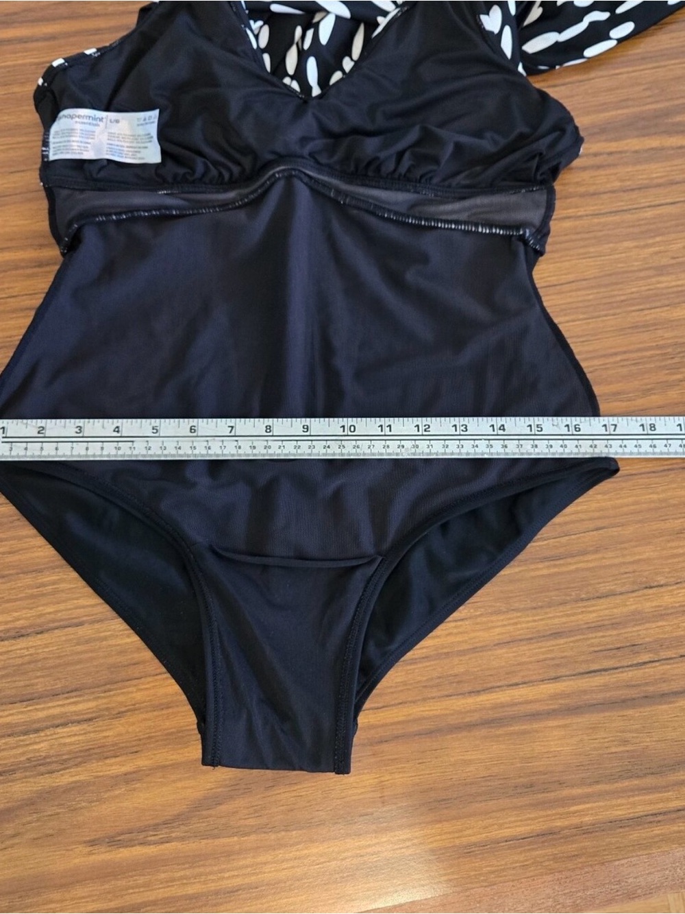 Shapermint Lg Swim Dress Black White Spots Flattering Excellent Quality Slimming - Picture 4 of 4